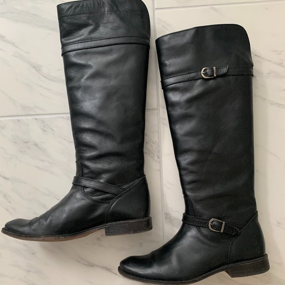 Black Frye Leather Boots
